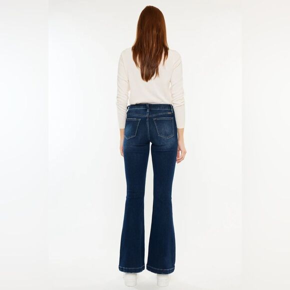 KanCan Jaden Mid Rise Flare Jeans Petite NWT Distressed Flare Jeans Size 9 - Picture 3 of 15